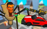 Cars vs Skibidi Toilets - Free Online Action Driving Game
