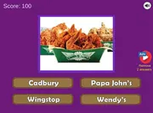 Guess the Fast Food & Snack Brands Online Quiz Game